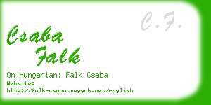 csaba falk business card